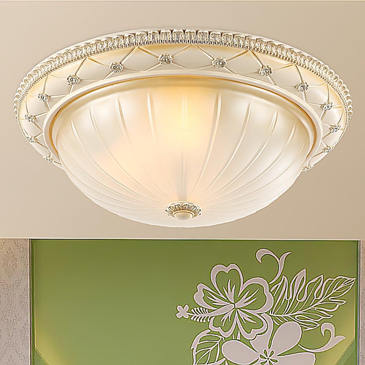 European Vintage Style Resin Ceiling Light for Bedroom M457