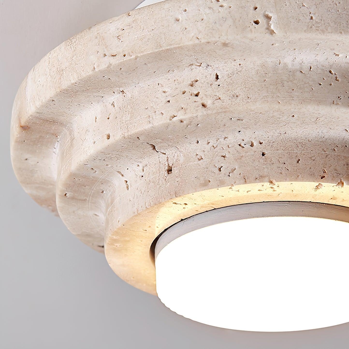 Aperture Travertine Ceiling Light T2119