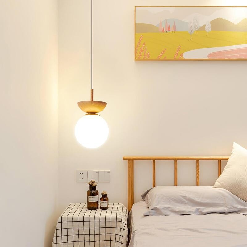 Nordic Semi Wooden Pendant Light S63