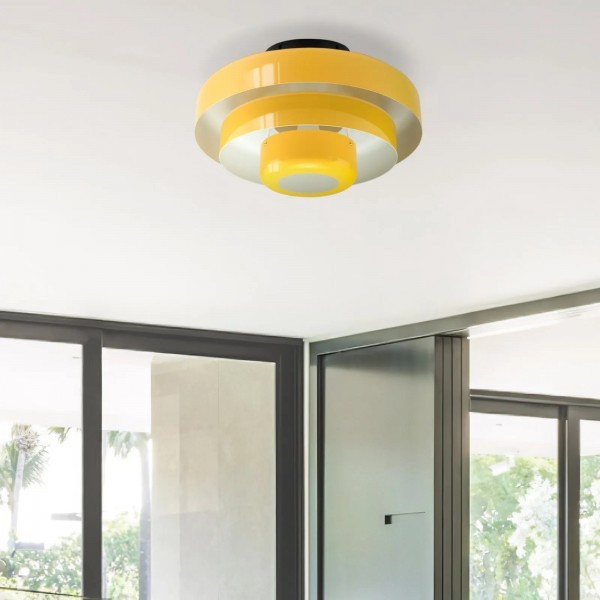 Veleora Triple Layer Disc Ceiling Light - Bauhaus Colorful Design S361
