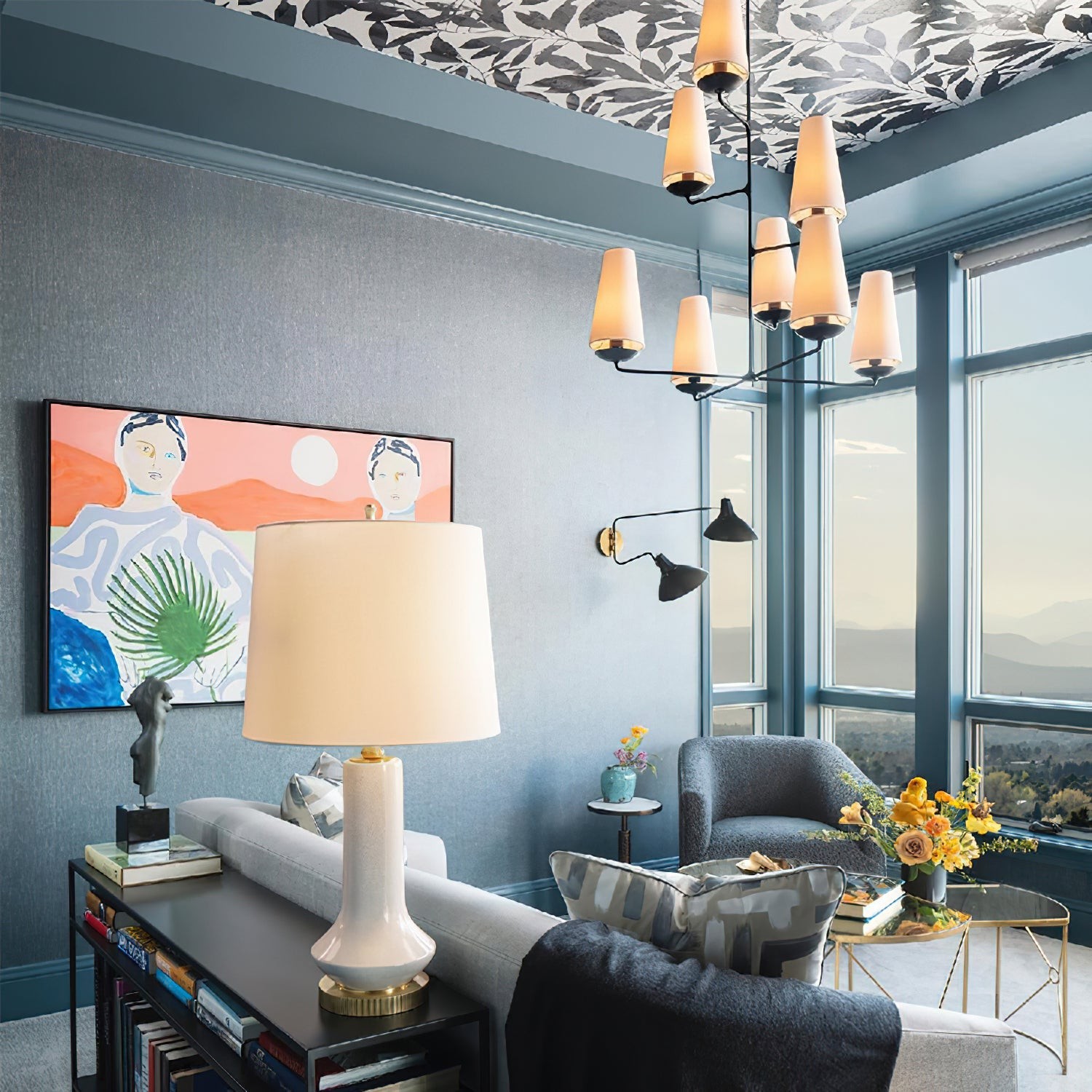 Luxe Vertical Pendant Light – Contemporary Design for Living Room T101