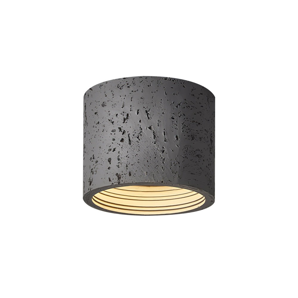Cylindrical Ceiling Light - Modern Travertine Living Room M72