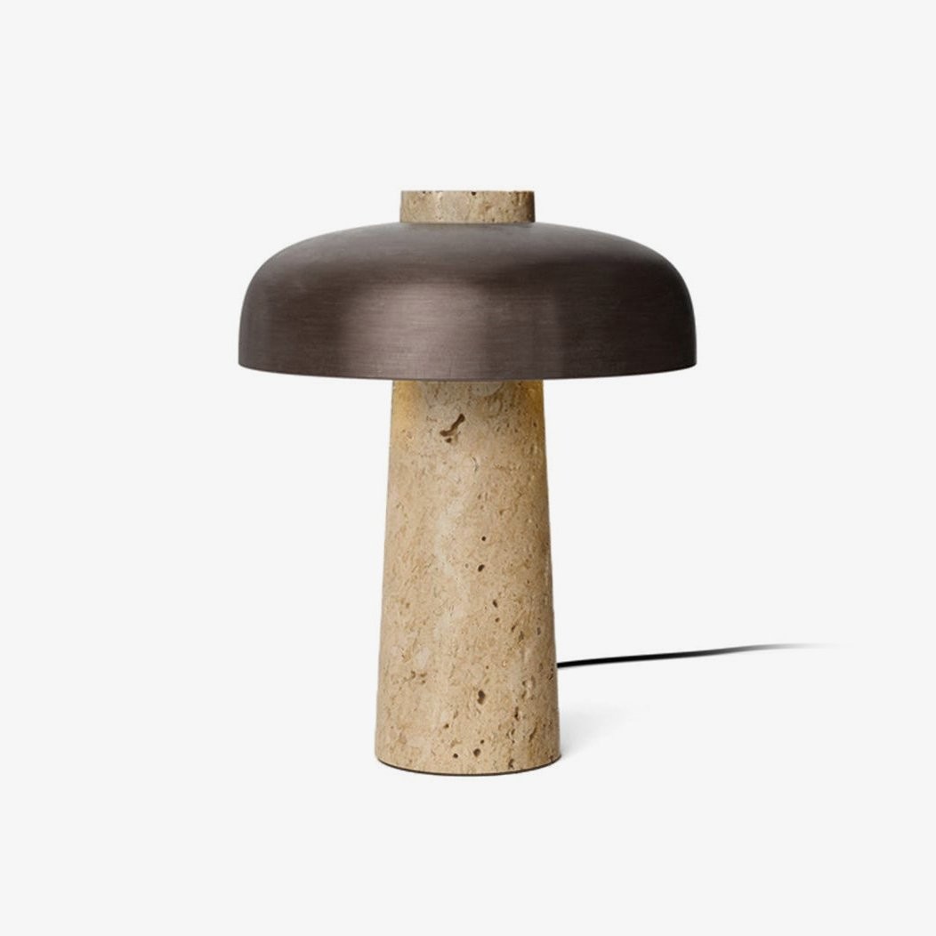 Mushroom Table Lamp - Modern Travertine for Bedroom M503