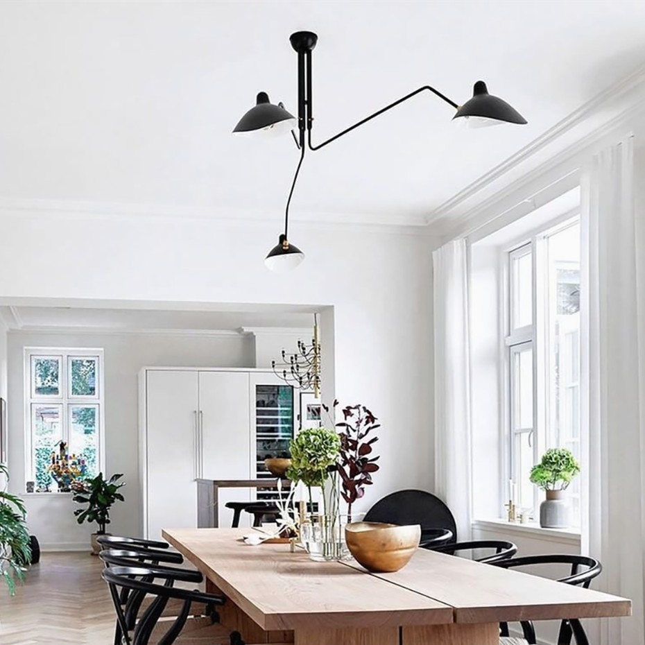 Arclume Arc Ceiling Lamp - Mid Century Multi Arm Light for Living Room