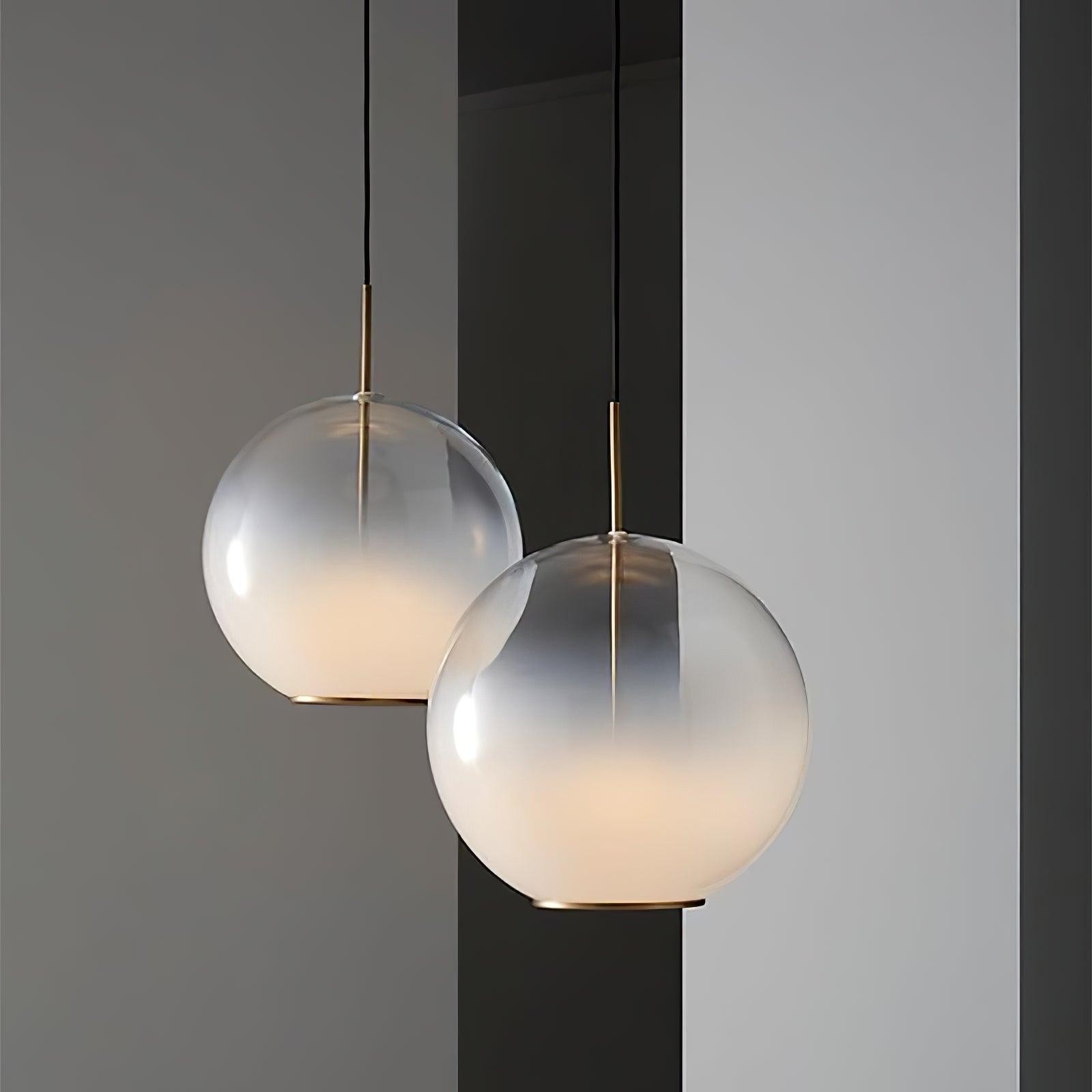 Simple Sphere Drop Gradient Glass Pendant Light M403