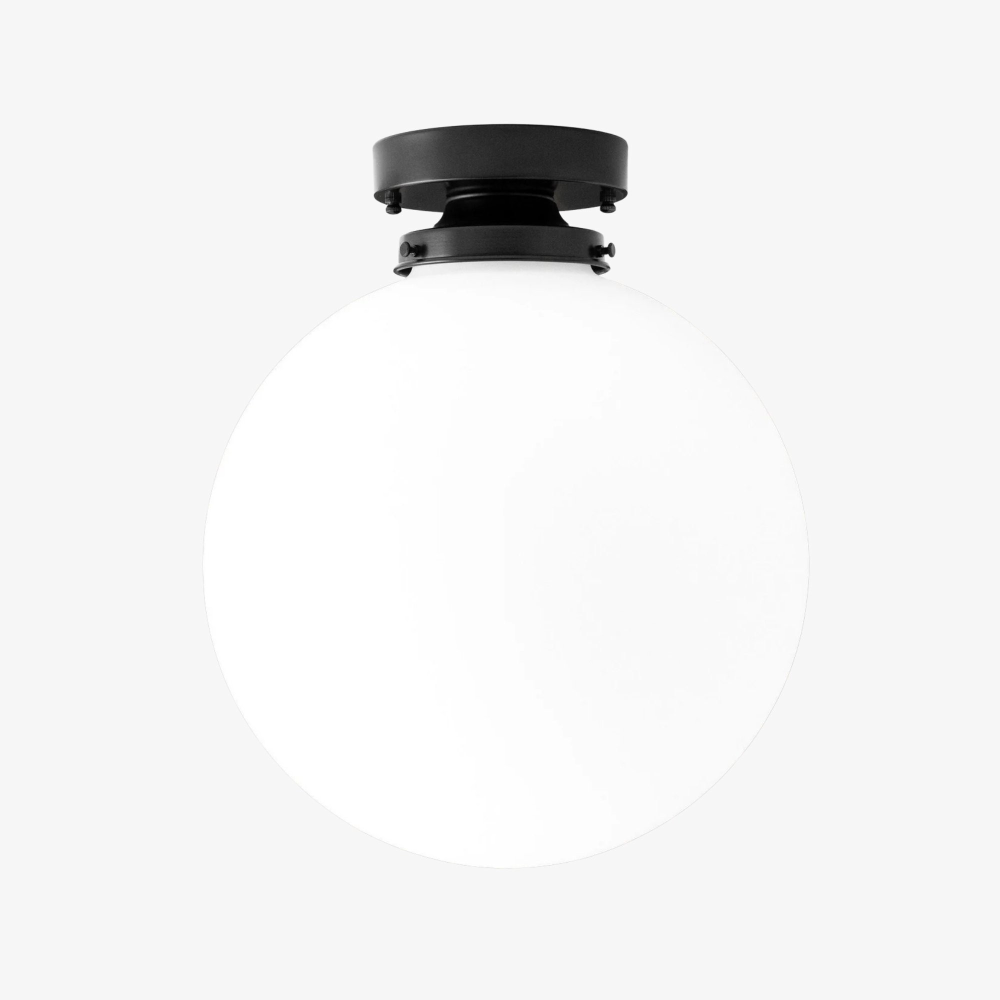 Glorica Glass 12 Inch Globe Ceiling Light - Frosted Glass Art Deco Pendant And Flush Mount T362