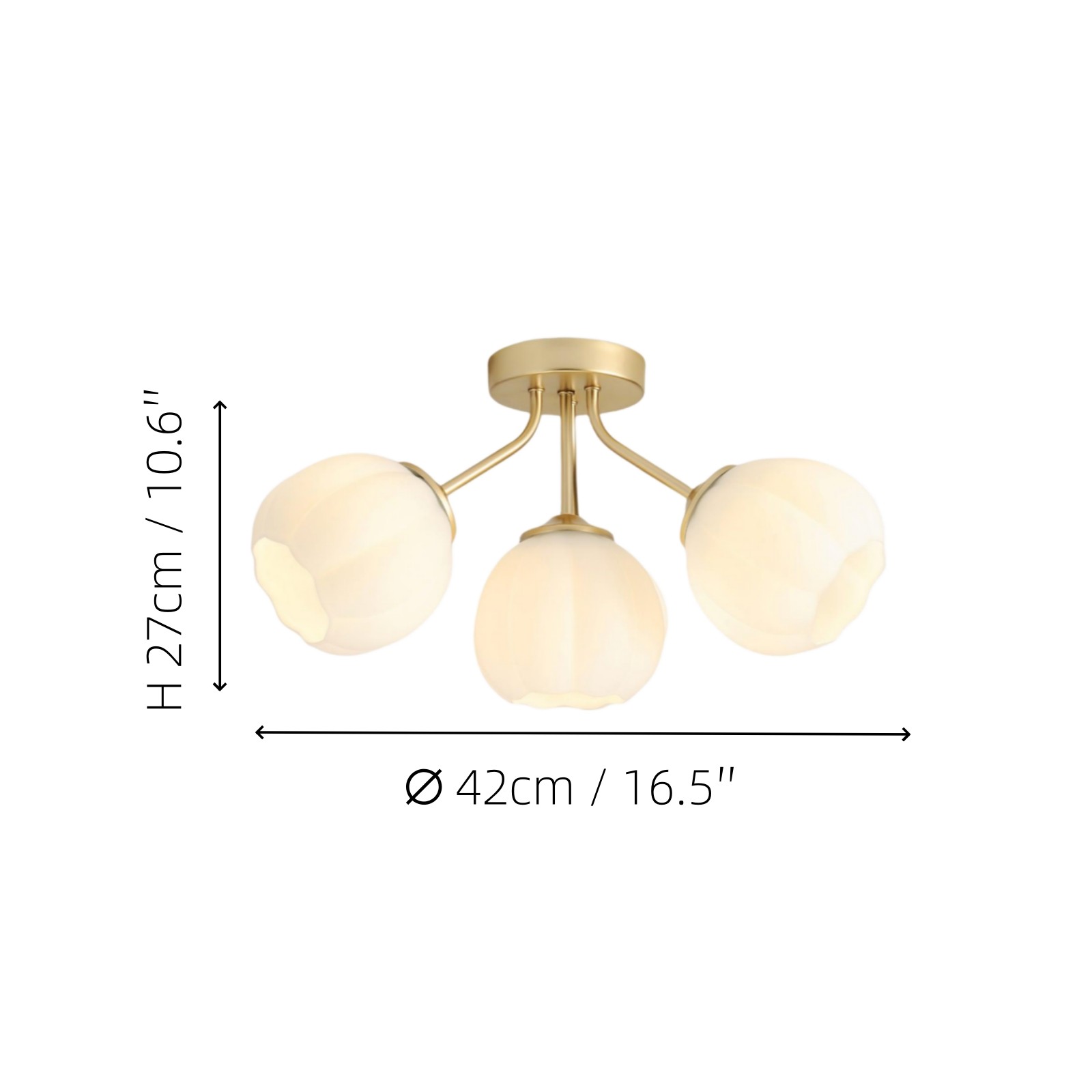 Flower Glass Ceiling Light P044