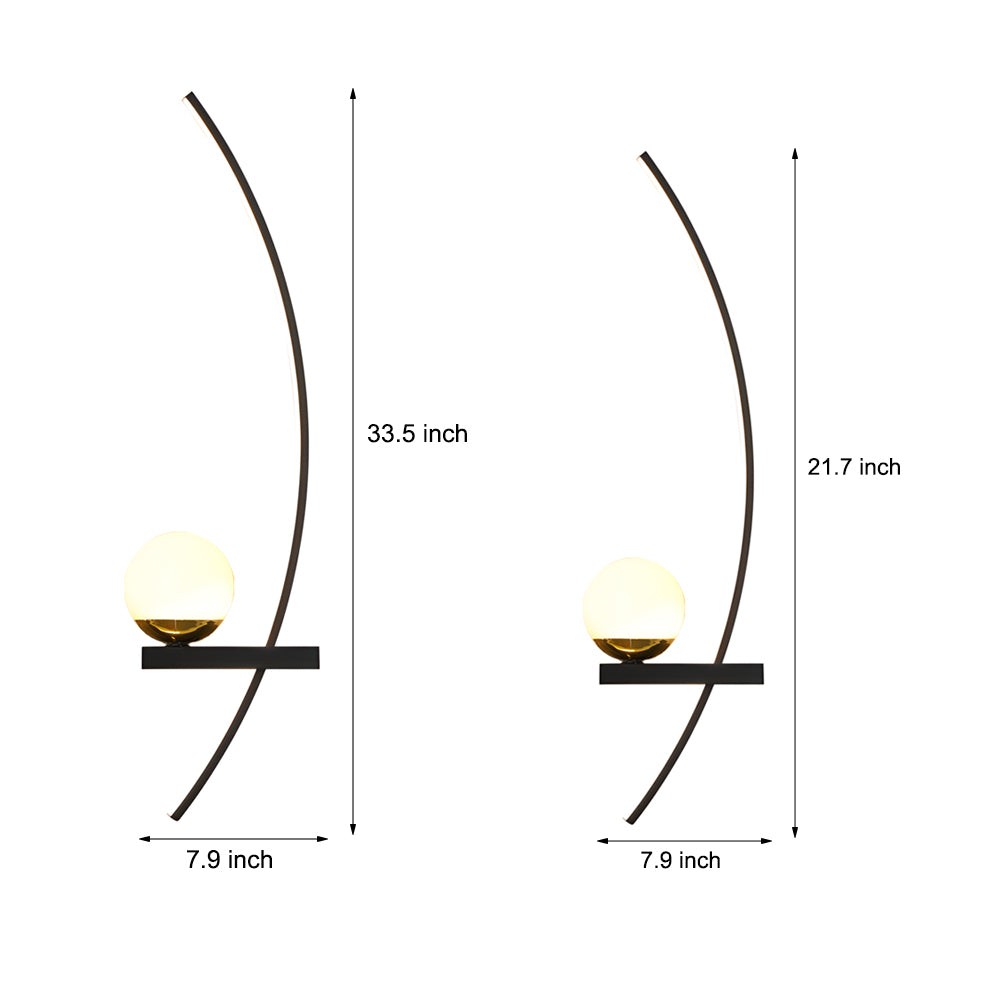 21'' Curved Strip 3 Step Dimming LED Wall Sconce G03