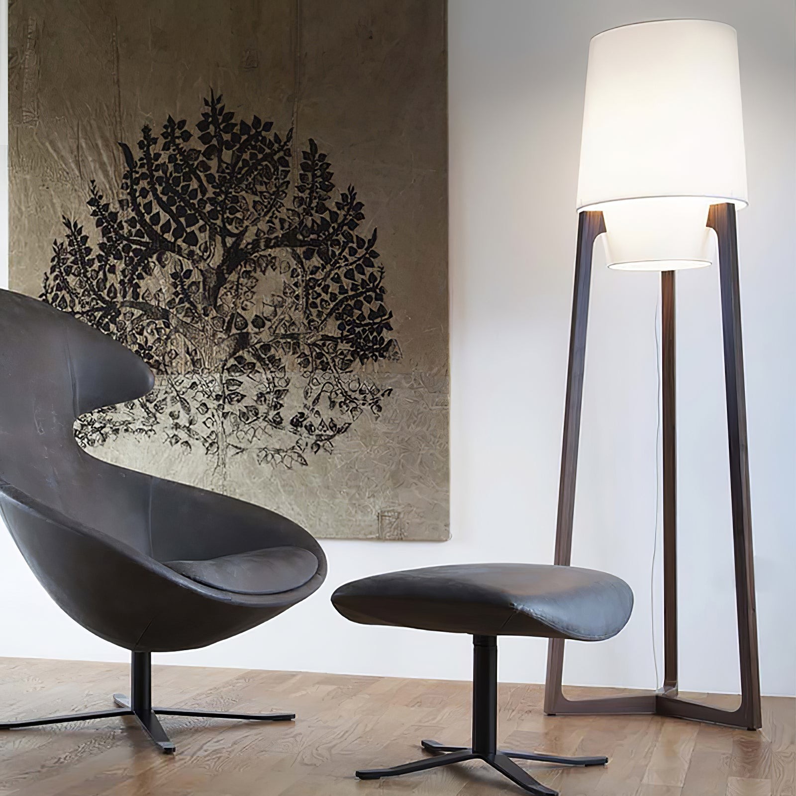 Modern Simple Chinese Style Solid Wood Floor Lamp M51