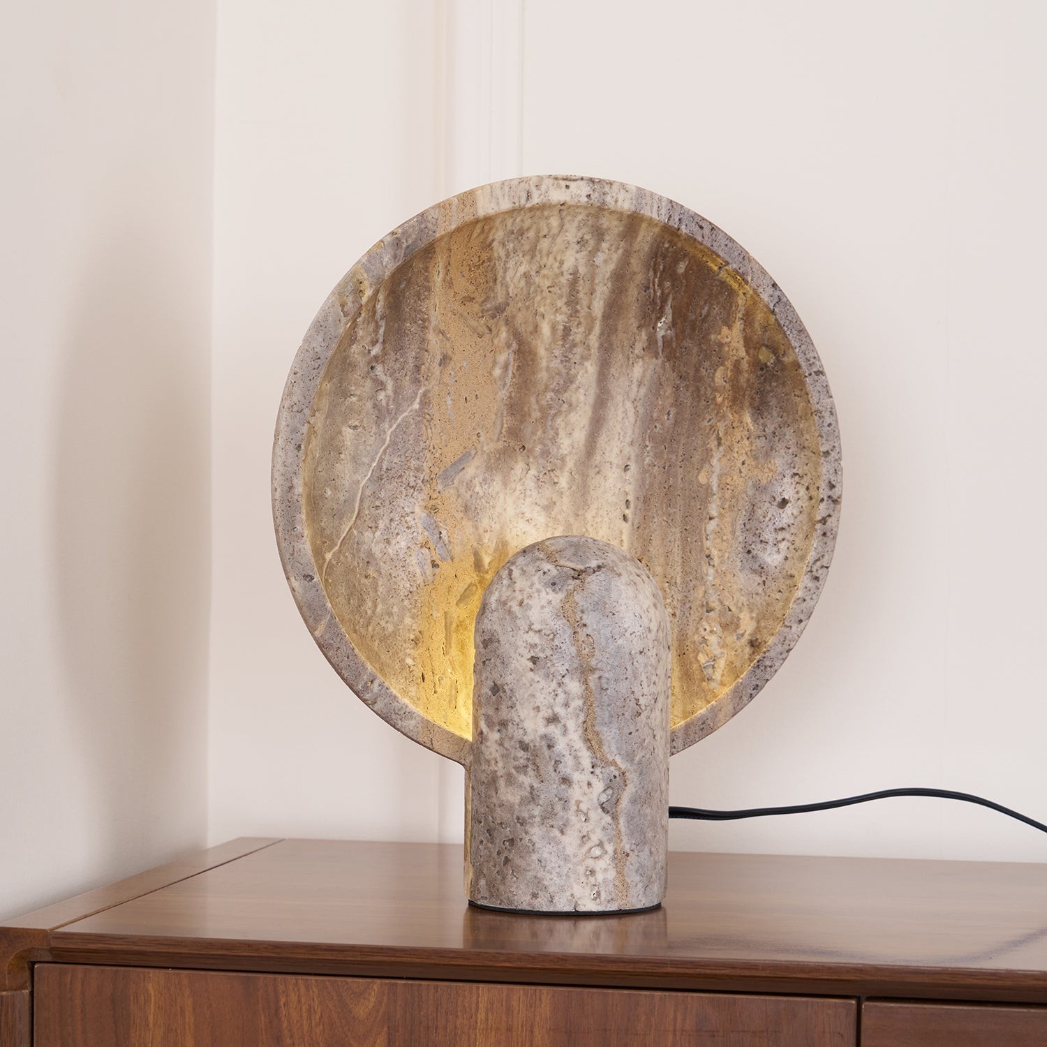 Wabi-sabi Style Eclipse Stone Table Lamp G18