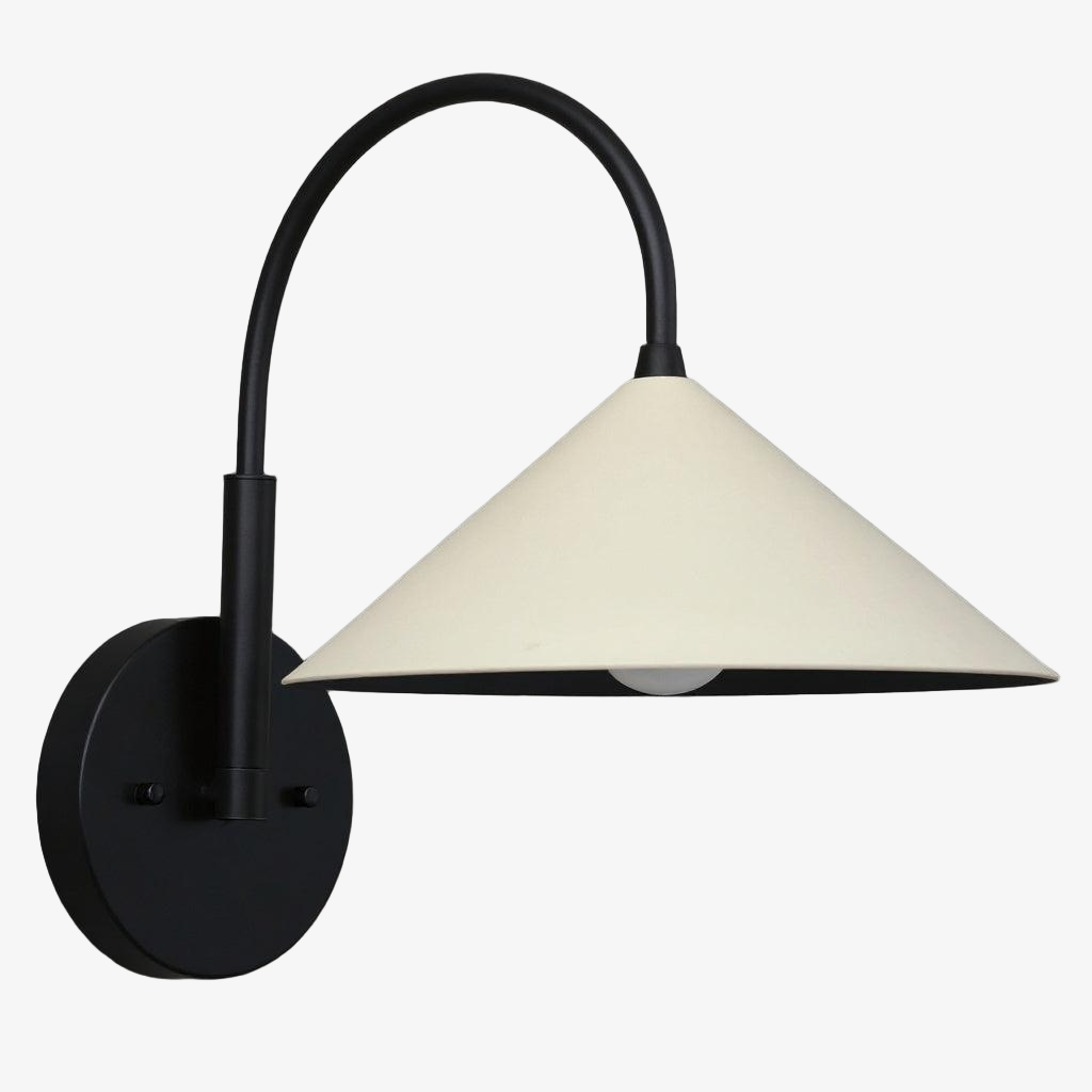 Curva Elegant Arc Cone Wall Sconce - Contemporary Reading Nook Wall Lighting T394