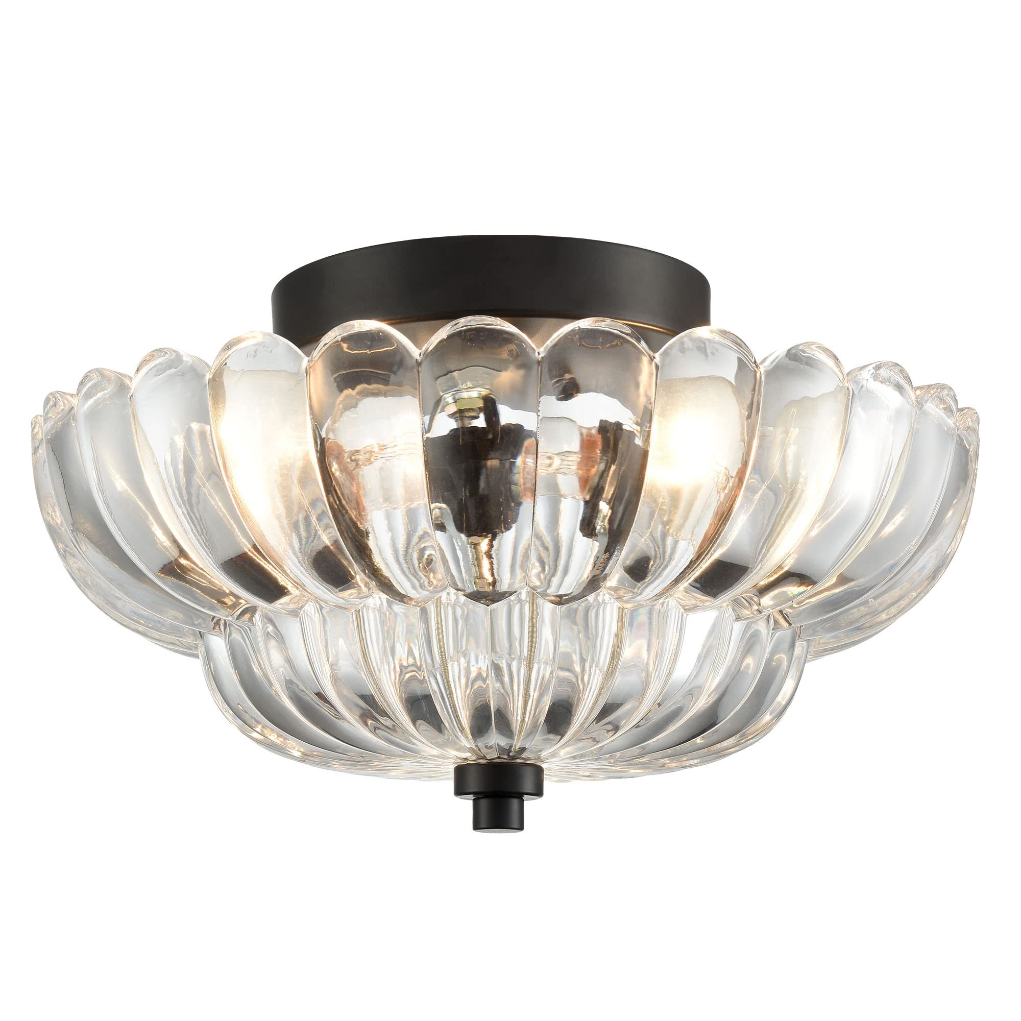 Semi Flush Mount Ceiling Lights Umbrella Shape Glass Lamp G58