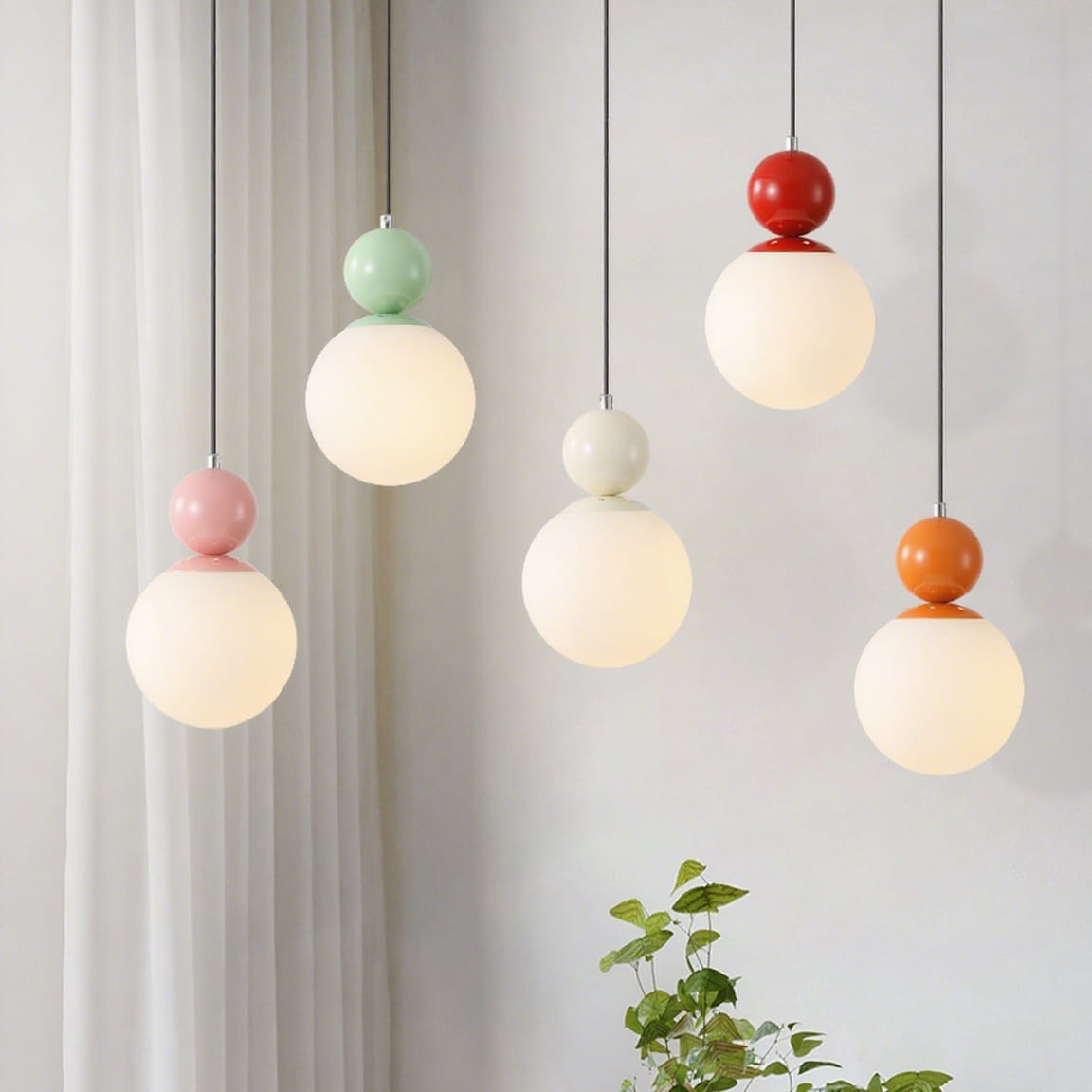 Modern Glass Pendant Light – Minimalist Warm Glow for Dining & Bar S240