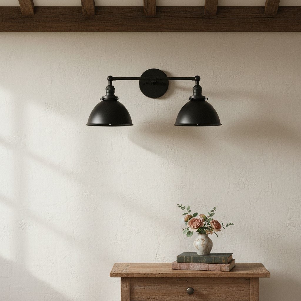 Conique Metal Industrial Vanity Light - Modern Bathroom Lighting Fixture T335
