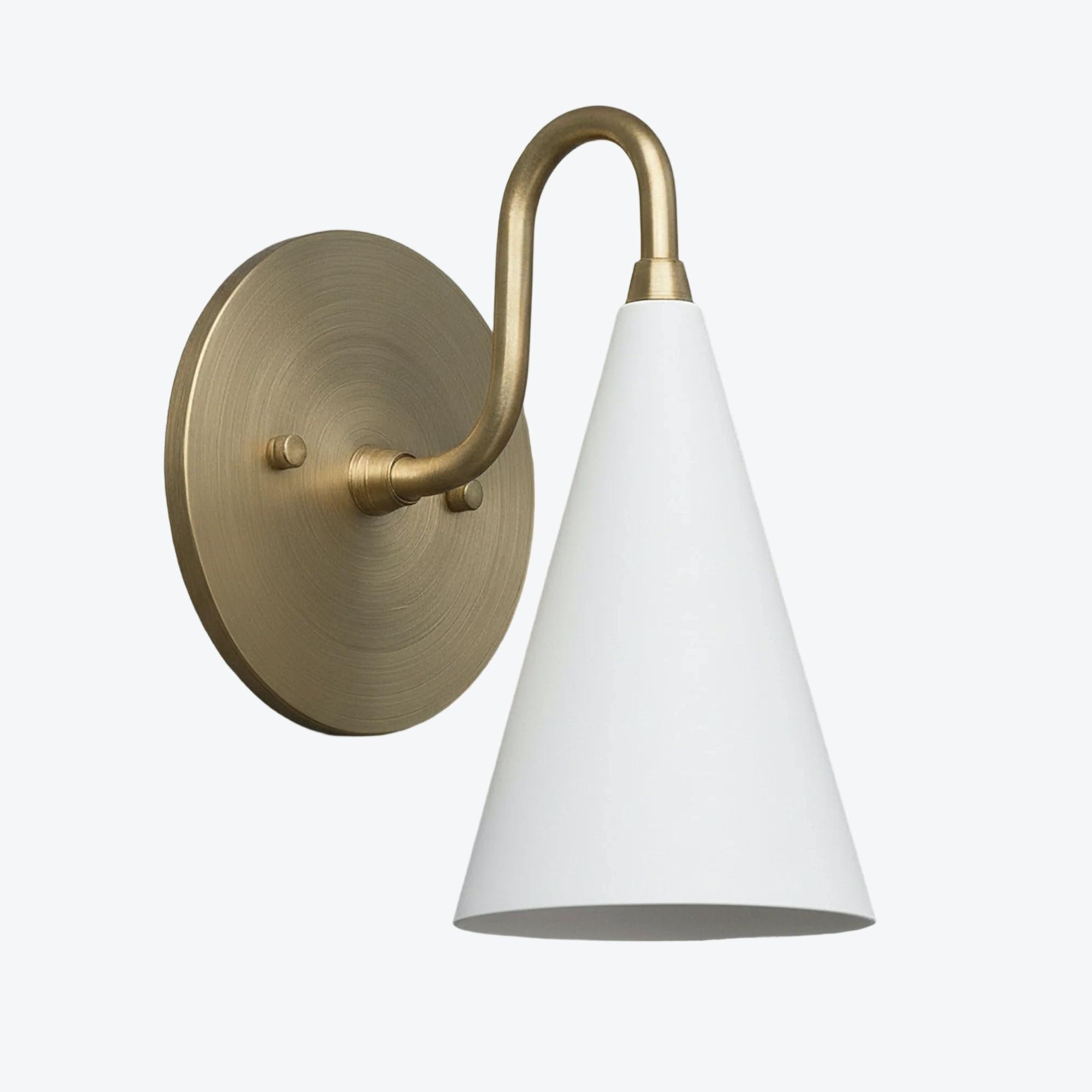 Curva Elegant Taper Shade Wall Sconce - Contemporary Accent for Living Room T780