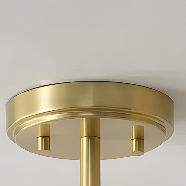 Rivora Ribbed Glass Shade Modern Farmhouse - Semi Flush Ceiling for Hallway U09