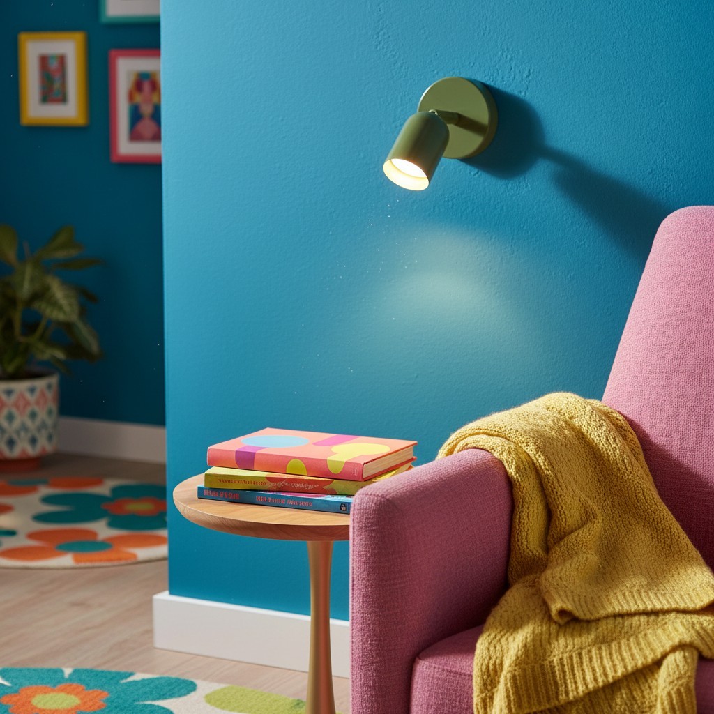 Solid Color Wall Sconce - Modern Bauhaus LED Bedside Lighting Interior S169