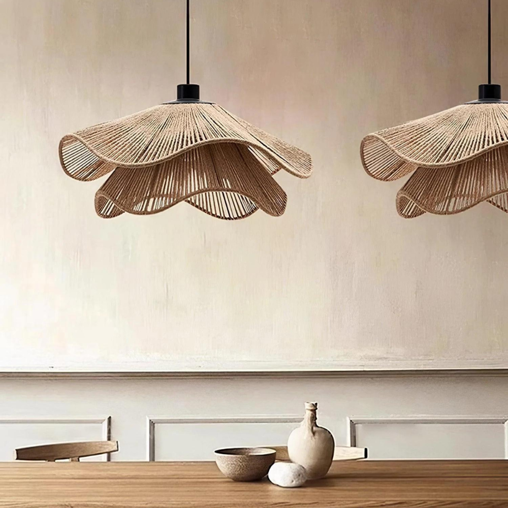 Cape Points Boho Natural Jute Fiber Pendant Light T2062