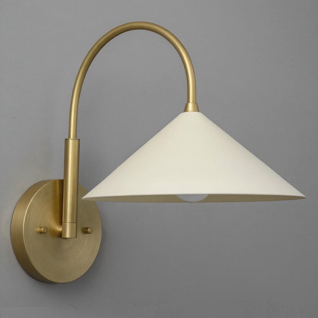 Curva Elegant Arc Cone Wall Sconce - Contemporary Reading Nook Wall Lighting T394