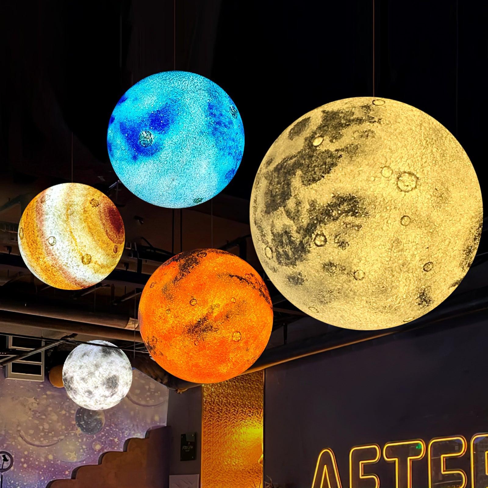 Planetary White Moon Chandelier Suitable For Living Room M584