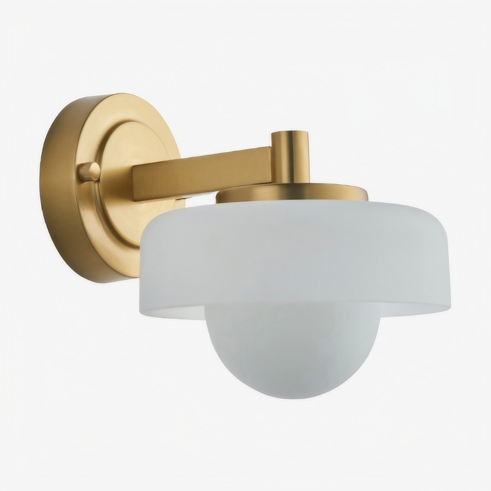 Zirvos Retro Globe Glass Wall Sconce - Elegant Brass-Inspired Shade Wall Light for Corridor T846