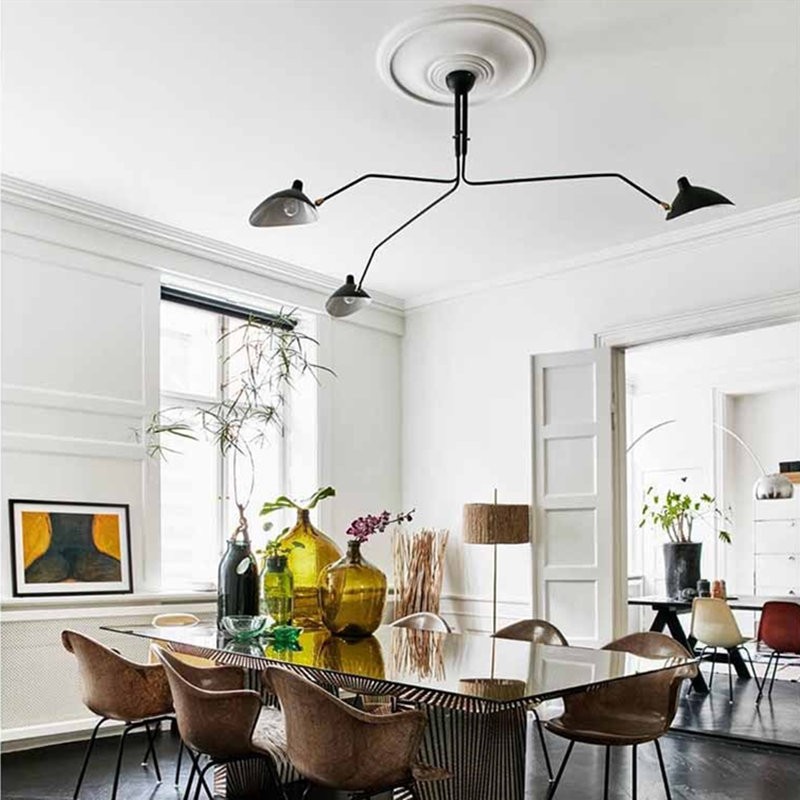 Arclume Arc Ceiling Lamp - Mid Century Multi Arm Light for Living Room