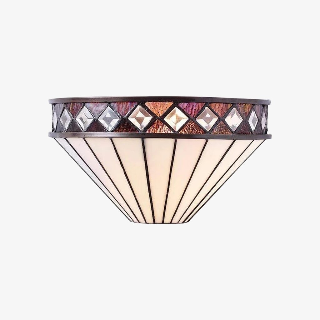 TiffStar Wall Lamp - Vintage Stained Glass for Hallways and Bedrooms T831