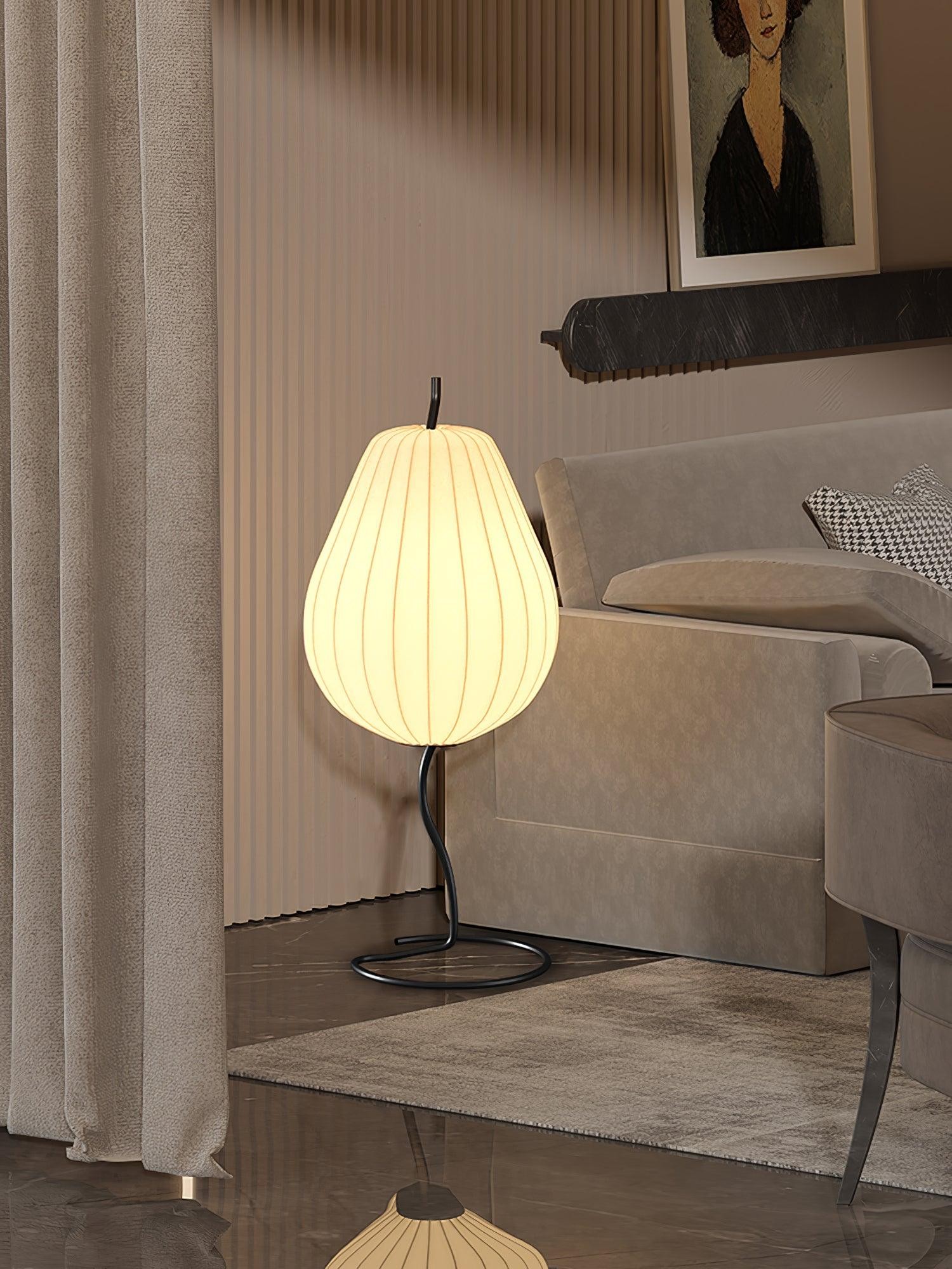 Pear-shaped Shite Floor Lamp Suitable For Living Room M519