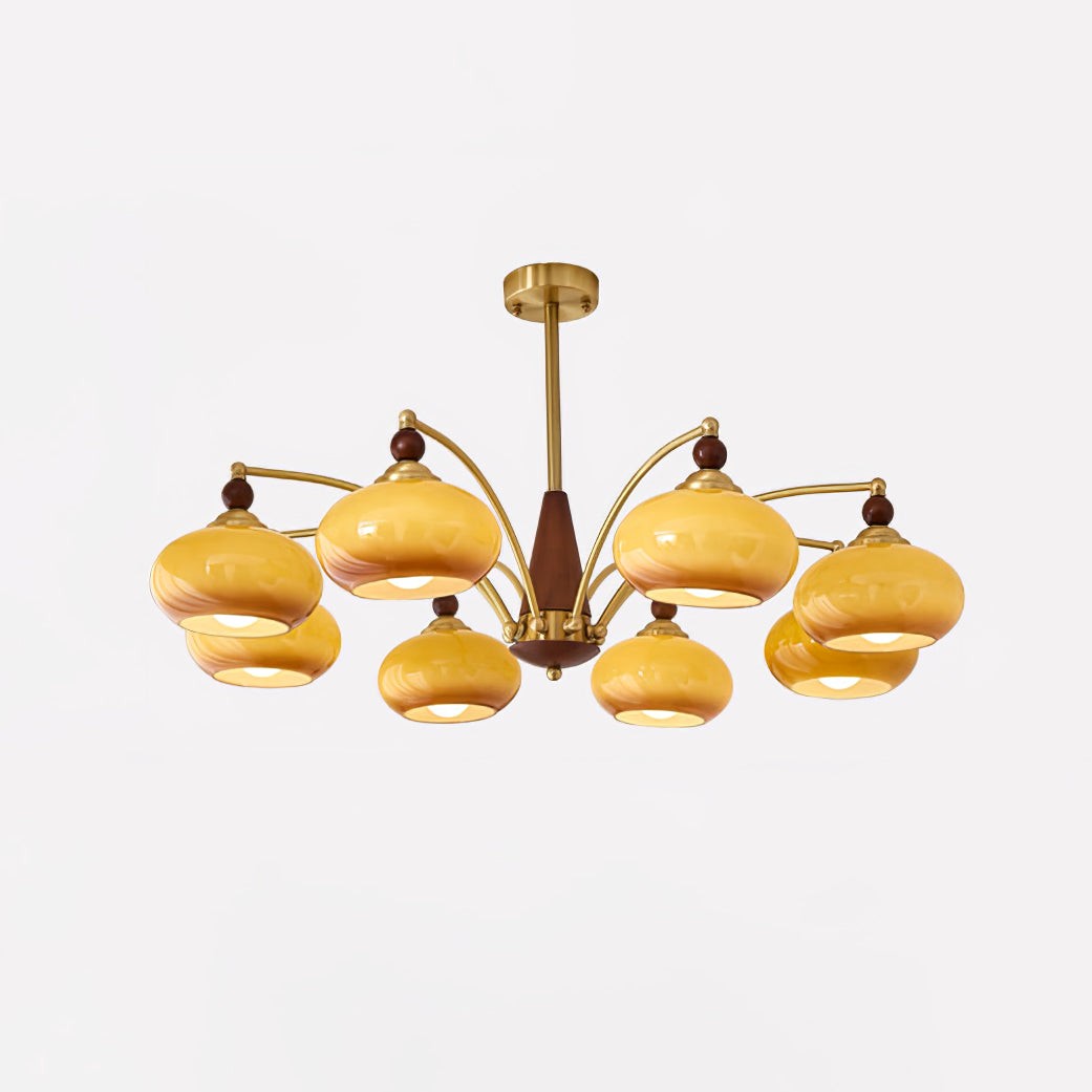 Vintage Multihead Persimmon Chandelier M325