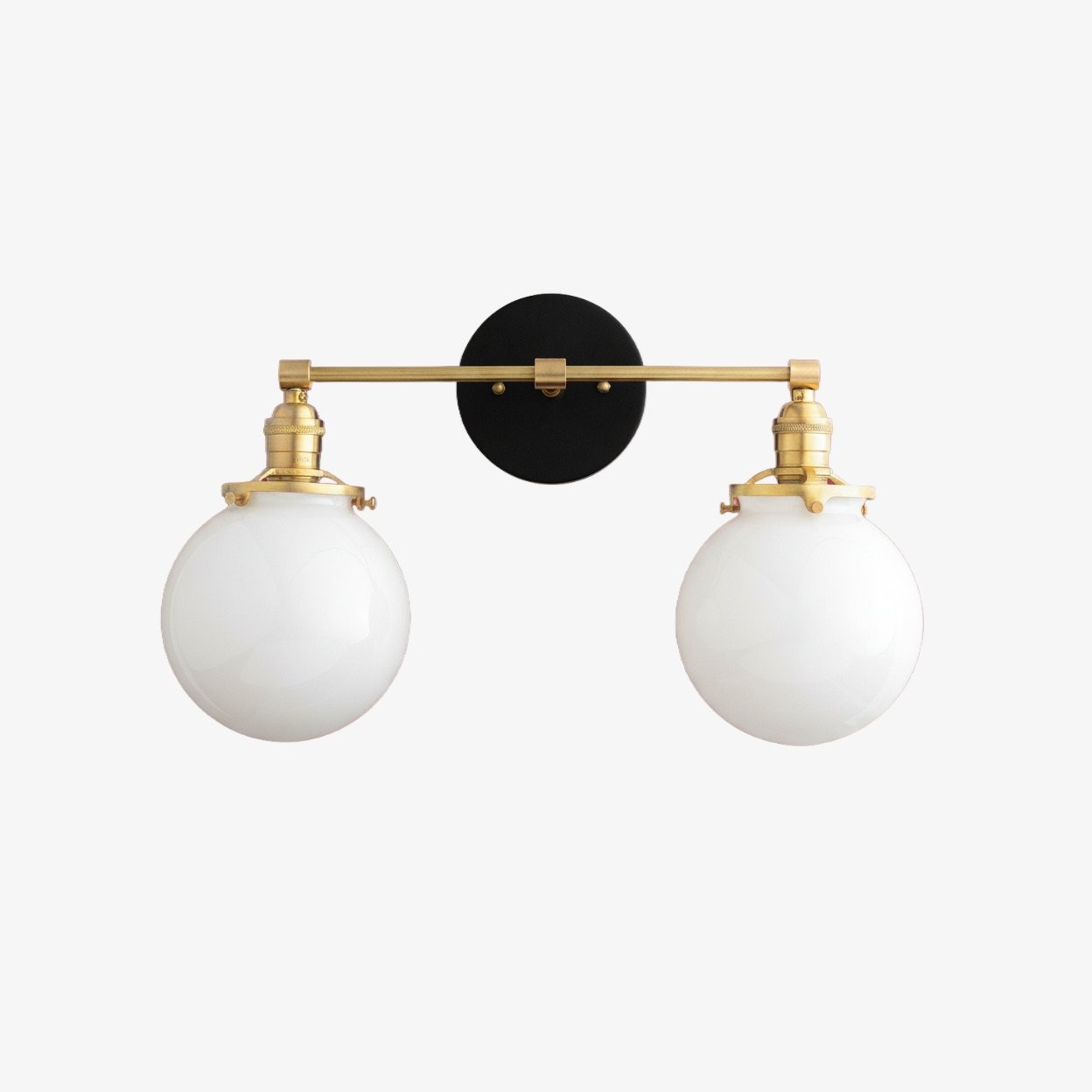 Lumio Globe Glass Globe Vanity Light - Modern Two Light Bathroom Sconce T309