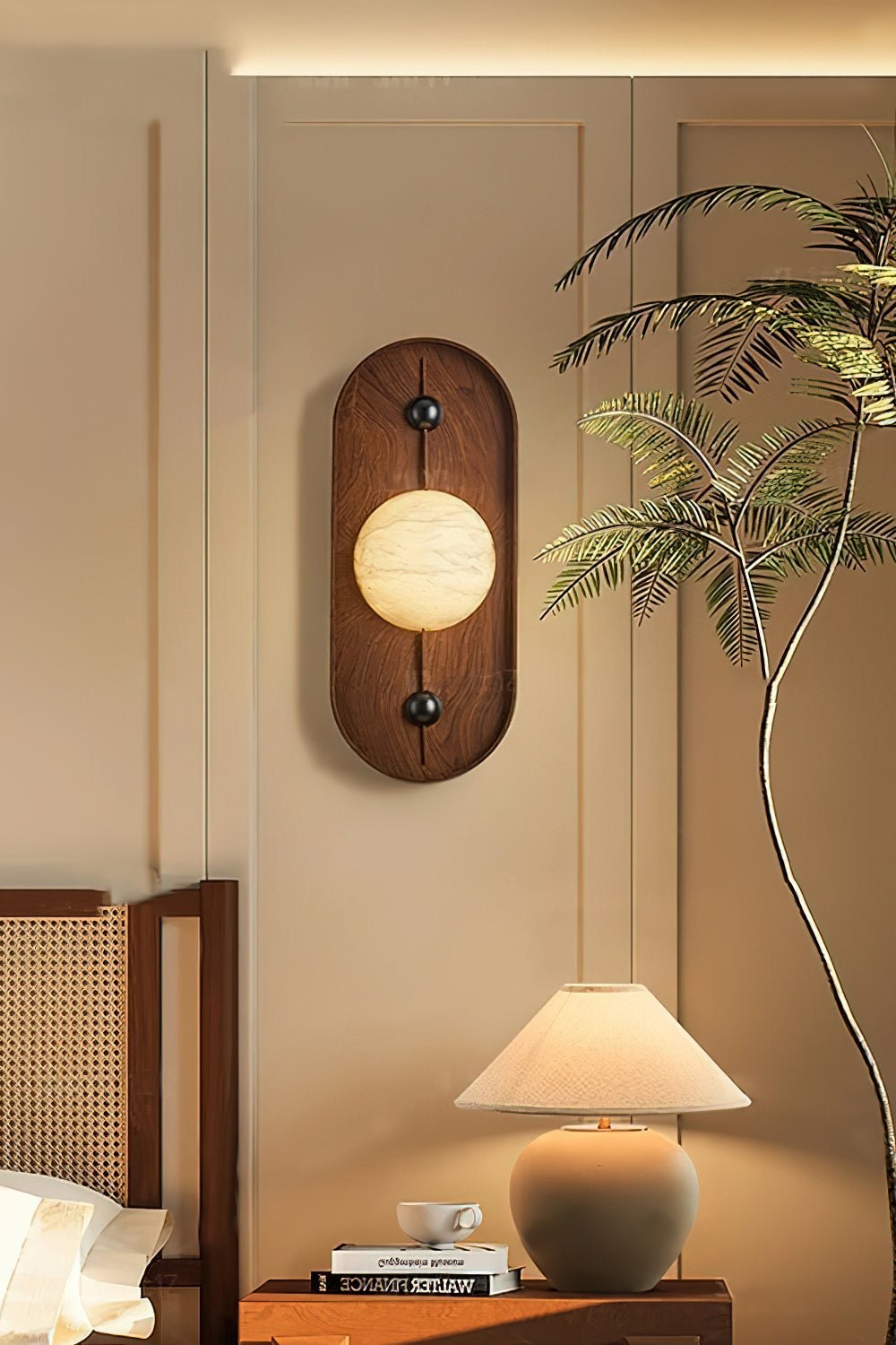 Bezel Alabaster Wall Lamp T1617