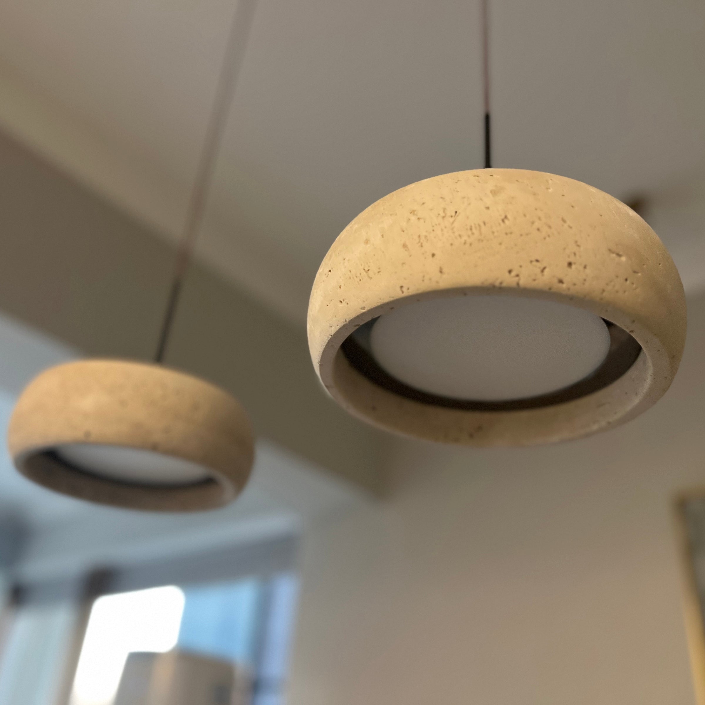 Travertine Drum Pendant Lamp T1832