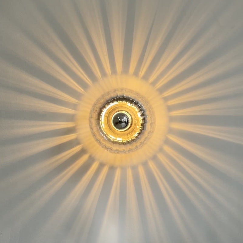 Clara Rays Contemporary Brass Glass Ceiling Light T2175