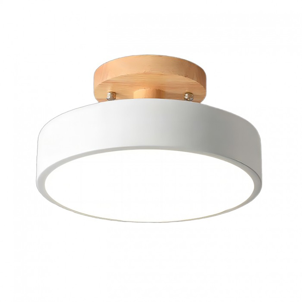 Nordic Macaroon Wooden Round Ceiling Lamp S90