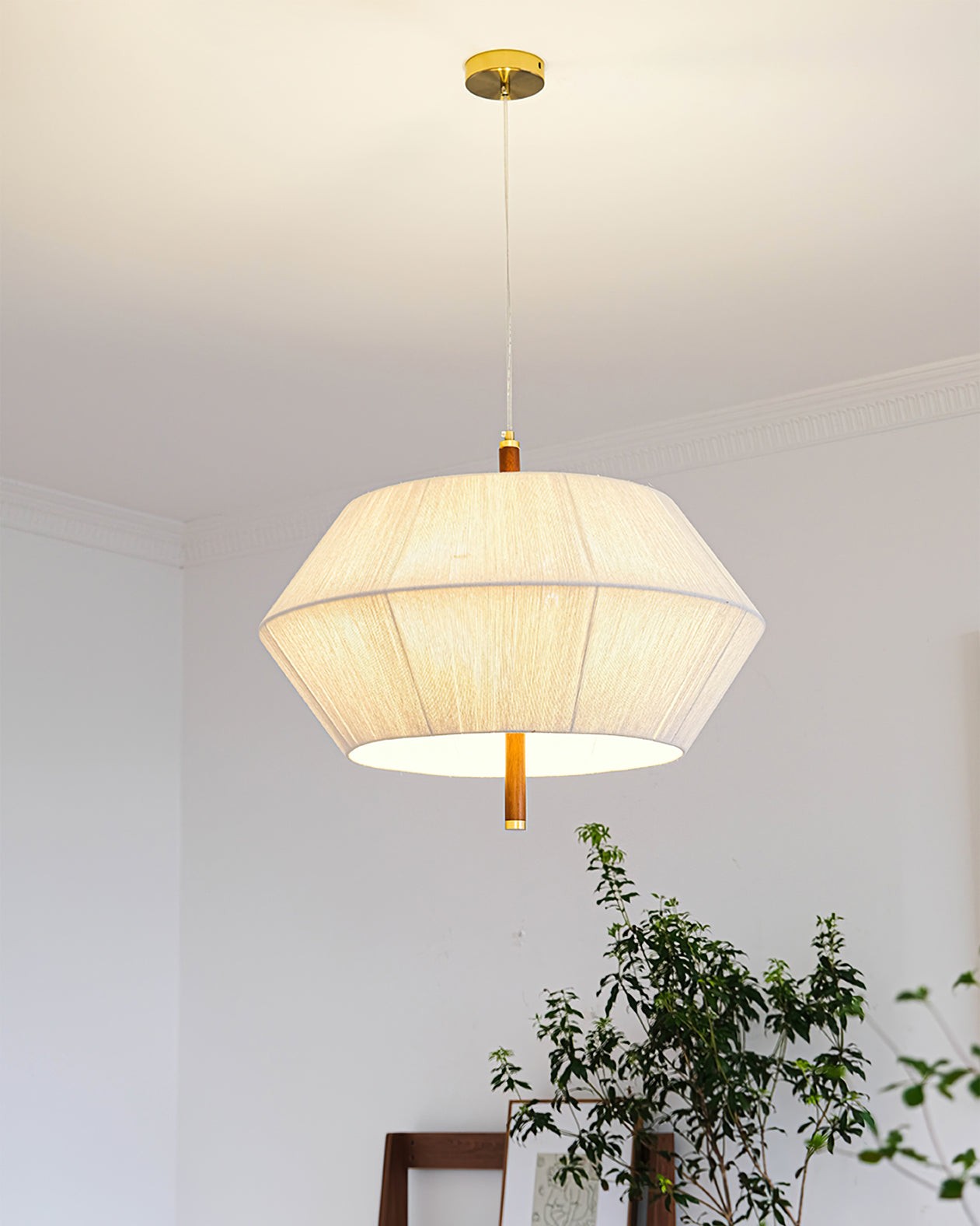 Japanese Wabi-Sabi Style Woven Fabric Pendant Lamp M10