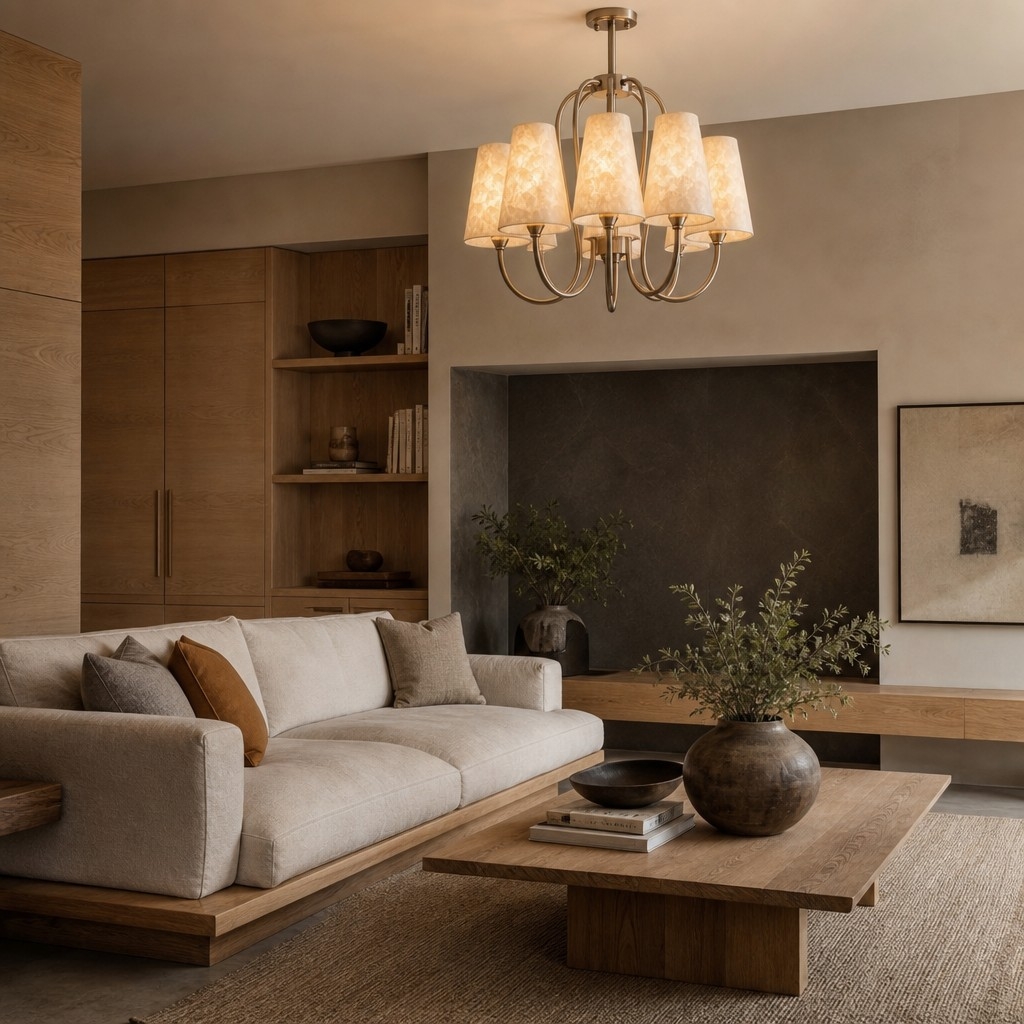 Micahell Modern Shell Pendant Light - Sculptural Multi-Head Chandelier for Living Room T2202