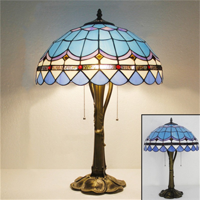 Painted Glass Table Light