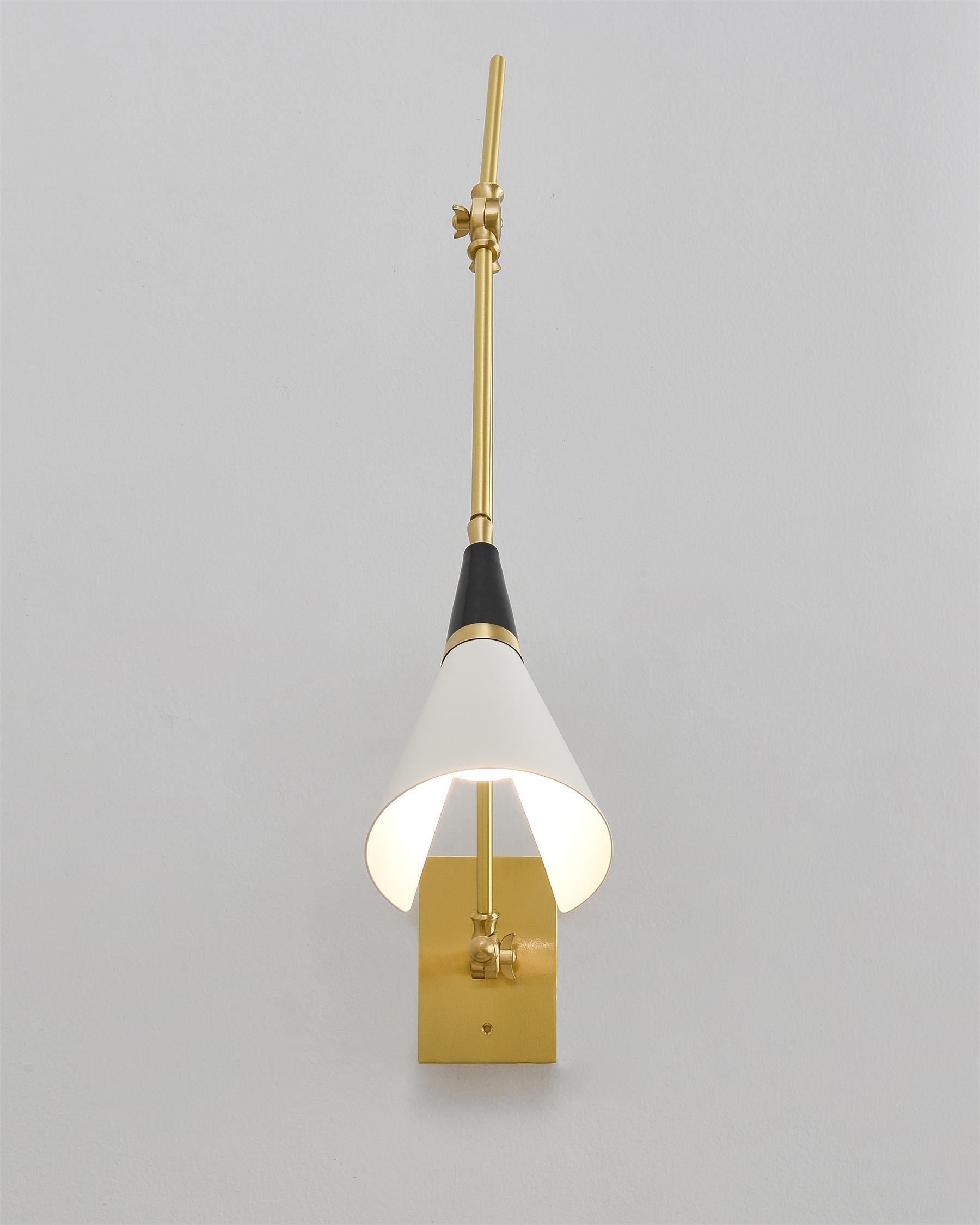 Vintage Metal Adjustable Swing Arm Wall Lamp G37