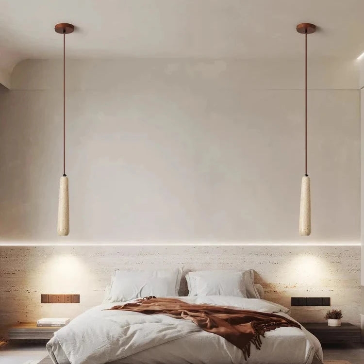 Travertine Tube Pendant Light T2146