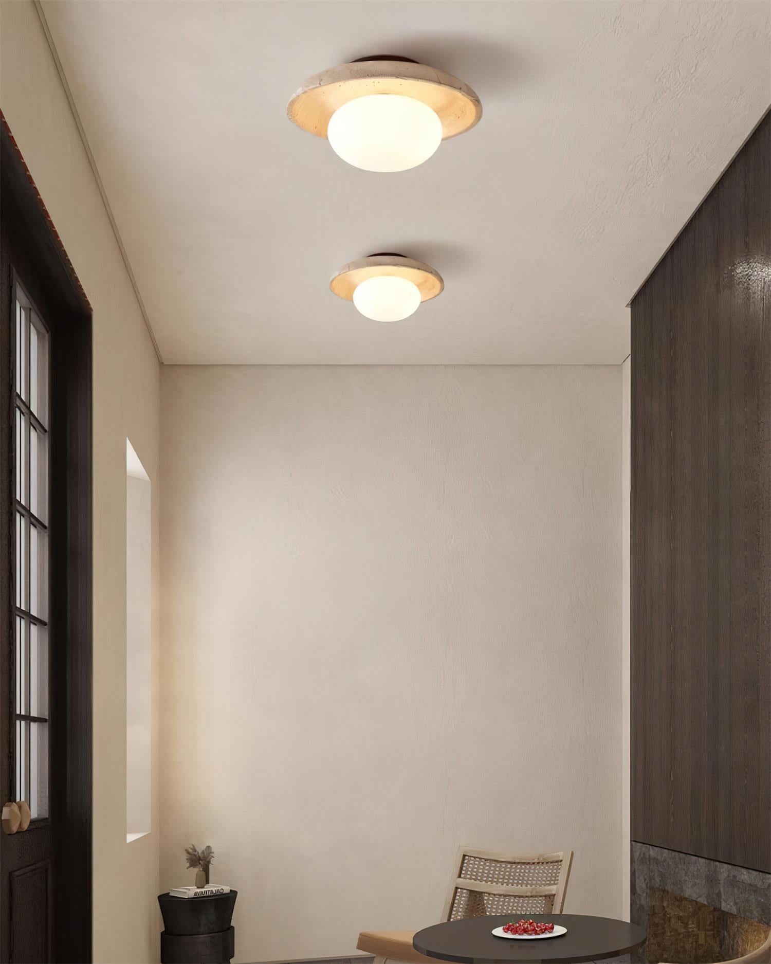 Lime Cavities Ceiling Lamp P050
