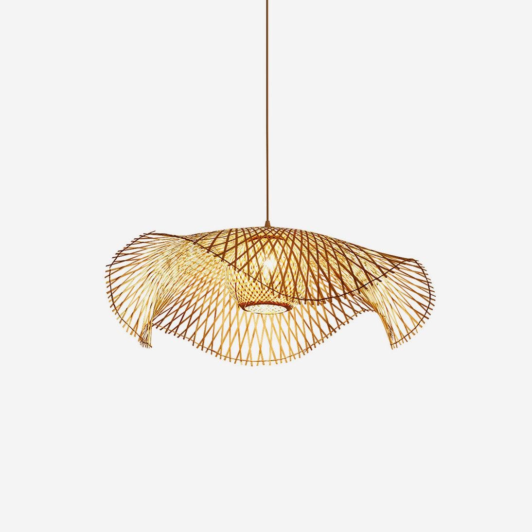 Bamboo Lotus Leaf Pendant Lamp P004