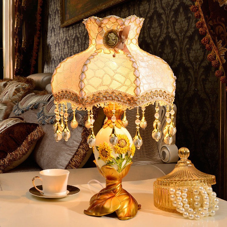 European Style Luxury Metal Sunflower Table Lamp M499