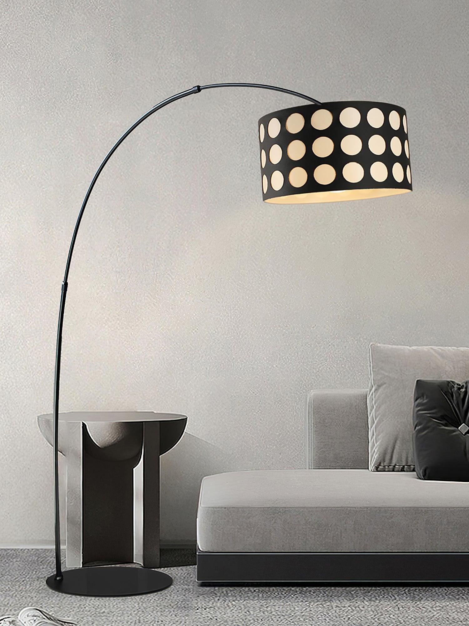 Geometry Polka Arc Fabric Floor Lamp S363