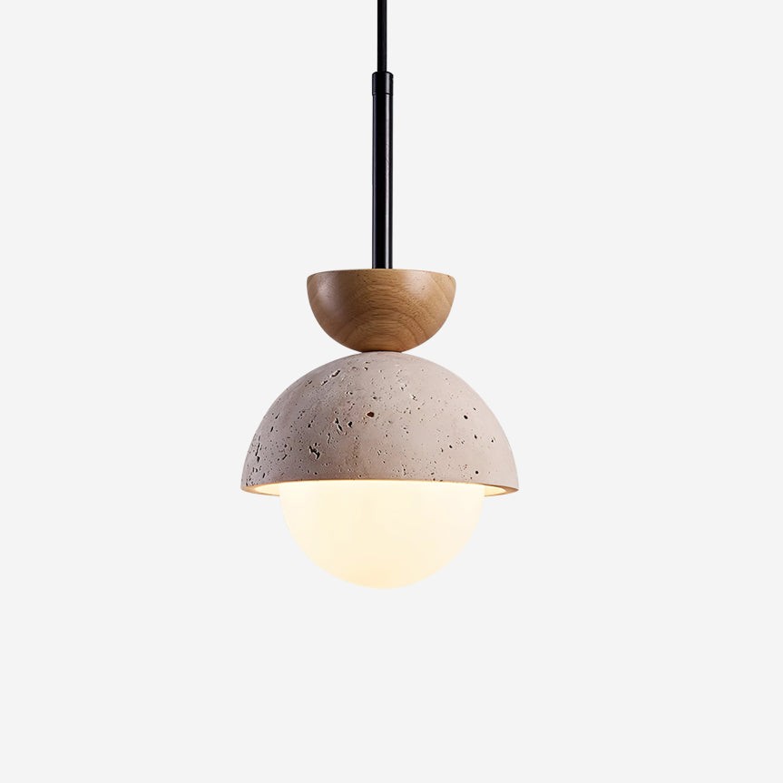 Natural Stone Spherical Pendant Light M159