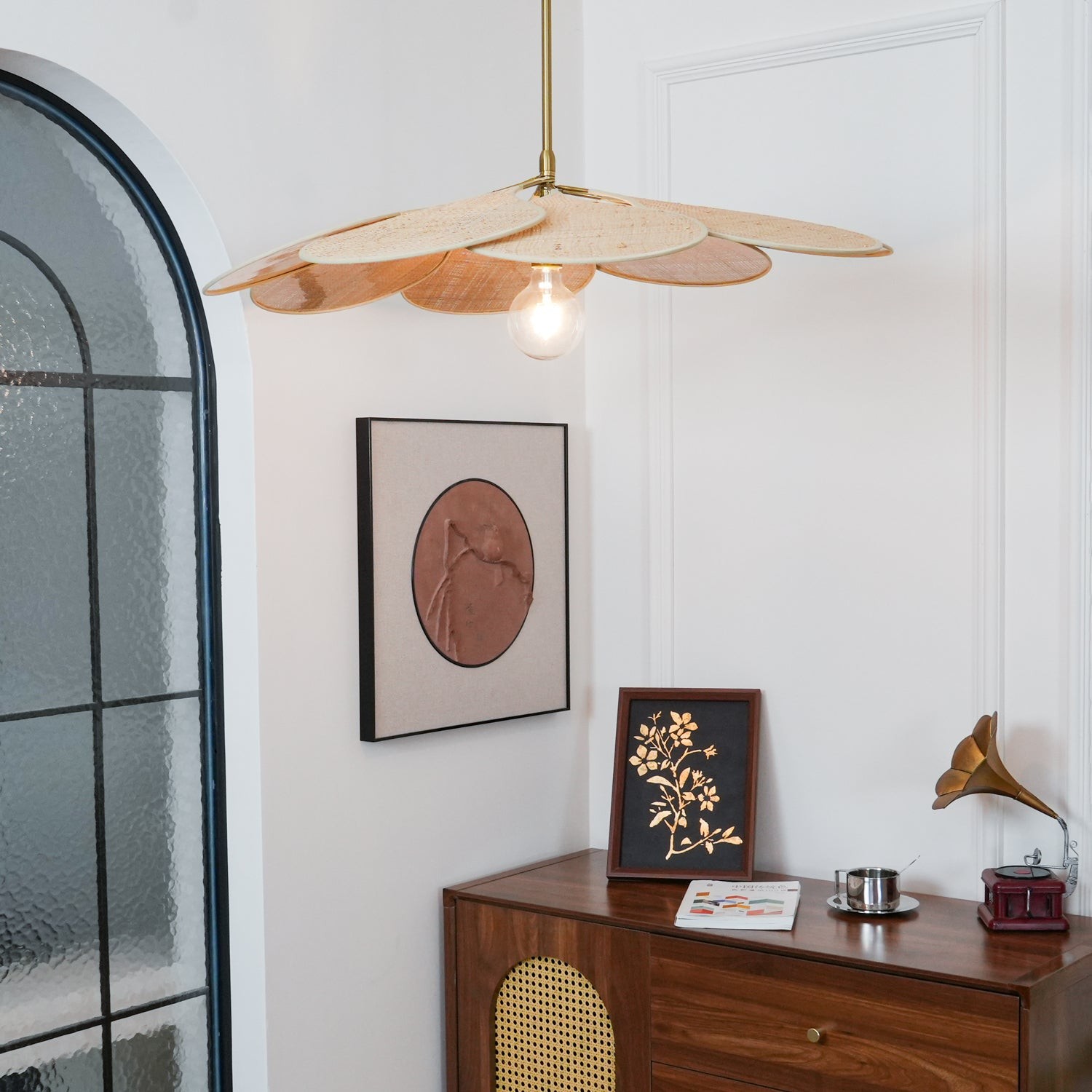 Petals Bloom Rattan Pendant Lamp M428