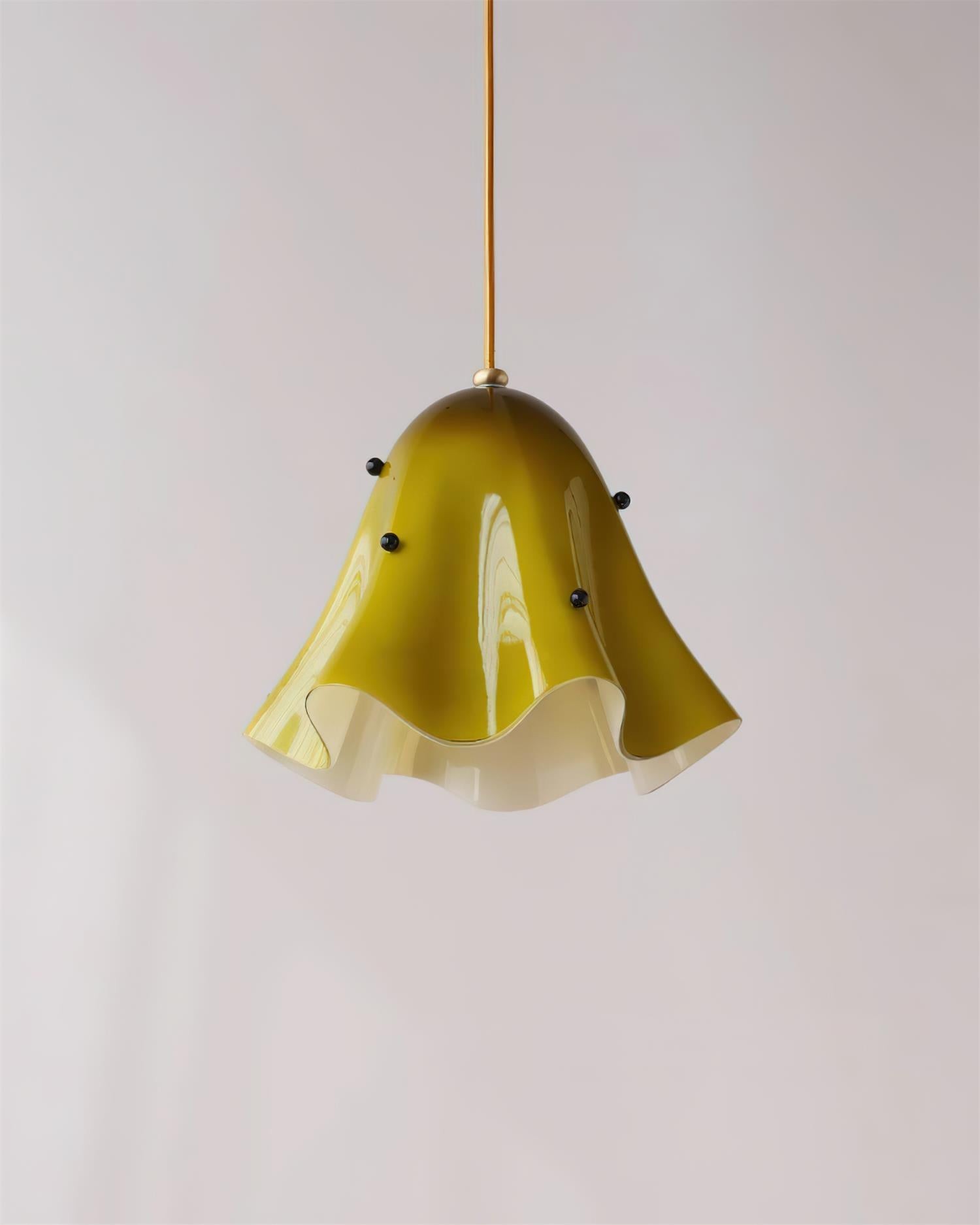 Bellina Wavy Edge Glass Pendant - French Style Light for Kitchen T279