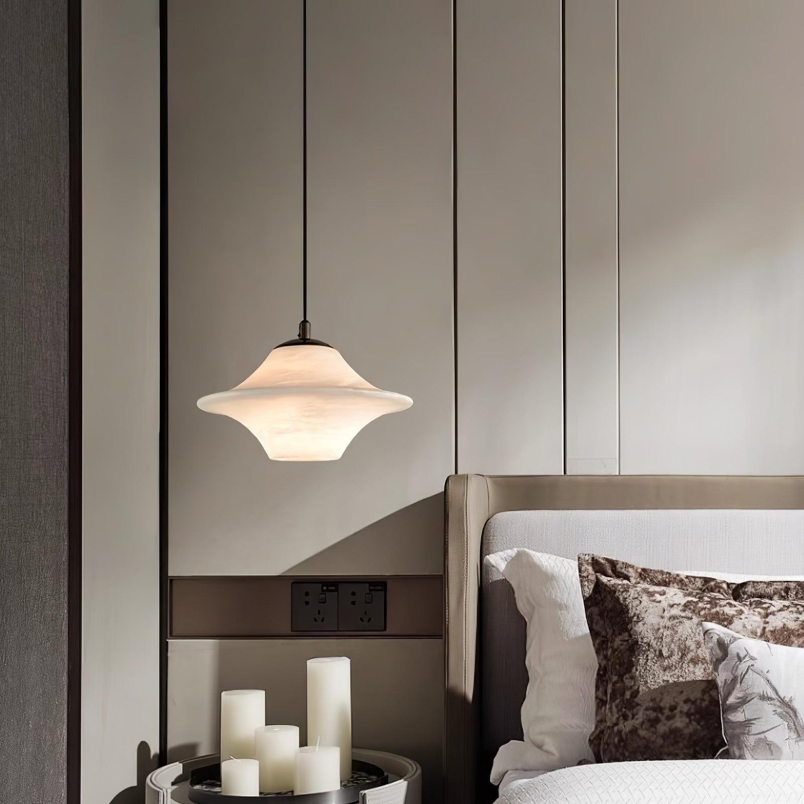 Saucer Alabaster Pendant Light M413