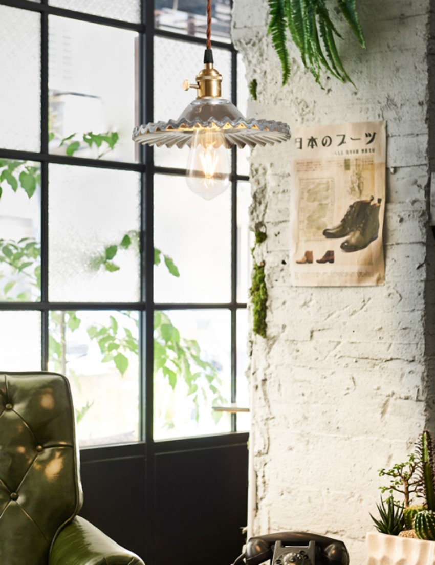 Exotic Vintage Glass Pendant Light