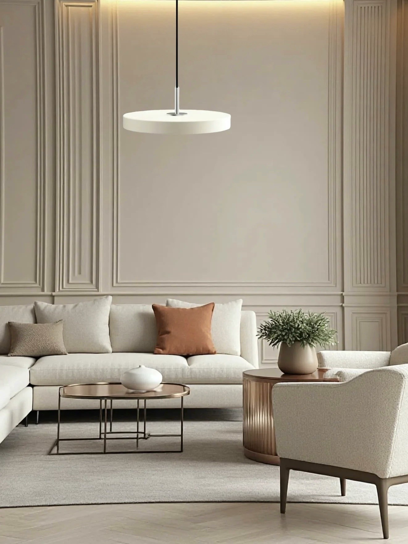 Modern Disc Pendant Light — Nordic Minimalist Fixture for Dining & Kitchen G102