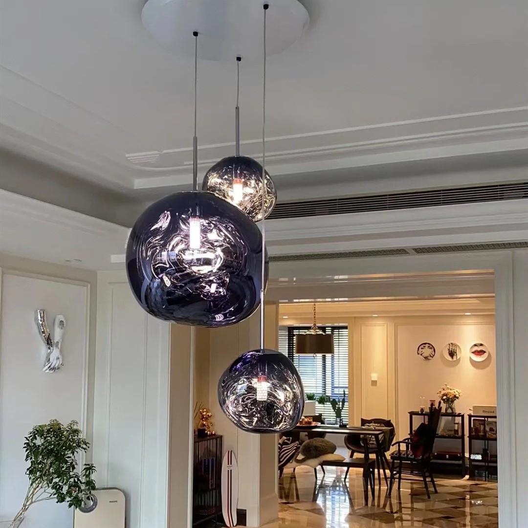 Dynamic Surface Pendant Light For Living Room S208